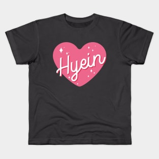 Newjeans new jeans Hyein name typography pink heart tokki bunnies | Morcaworks Kids T-Shirt